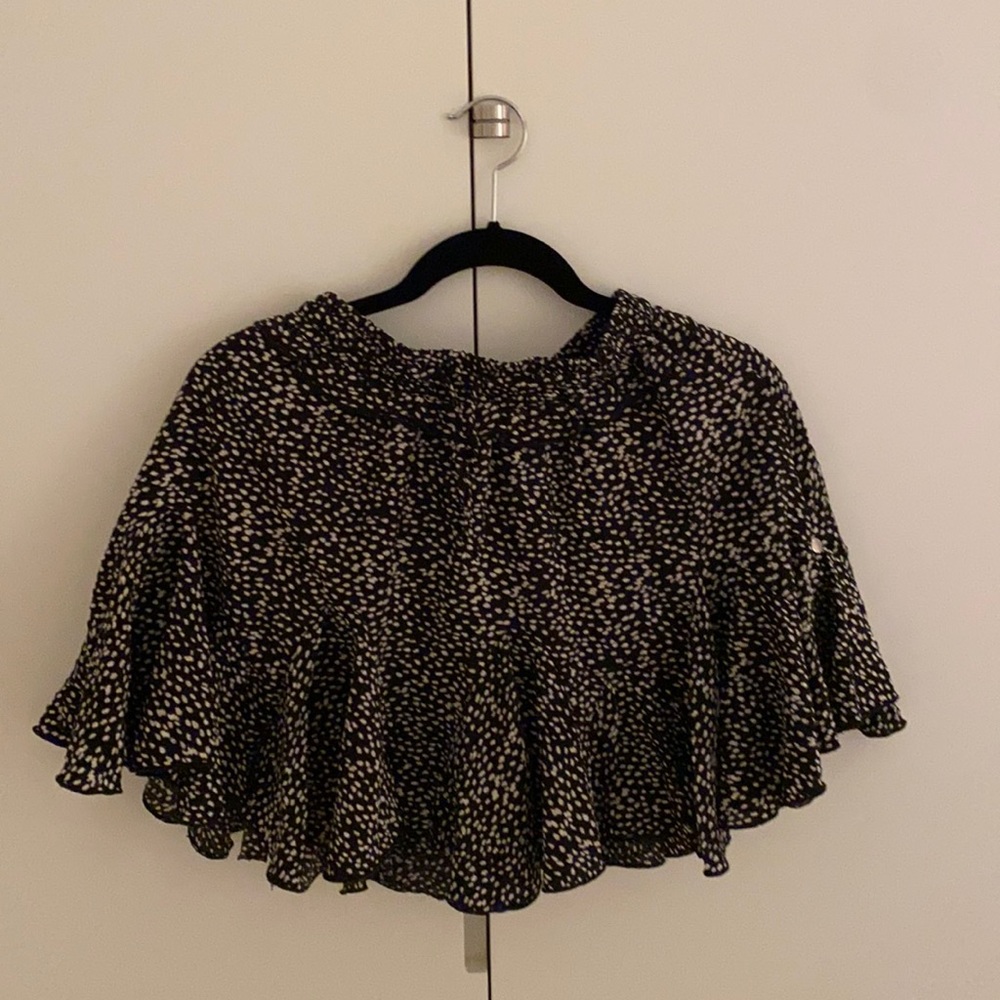 Ruby and Jenna Black with white dots skirt